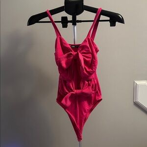 PINK ZARA BODYSUIT WITH LARGE BOWS